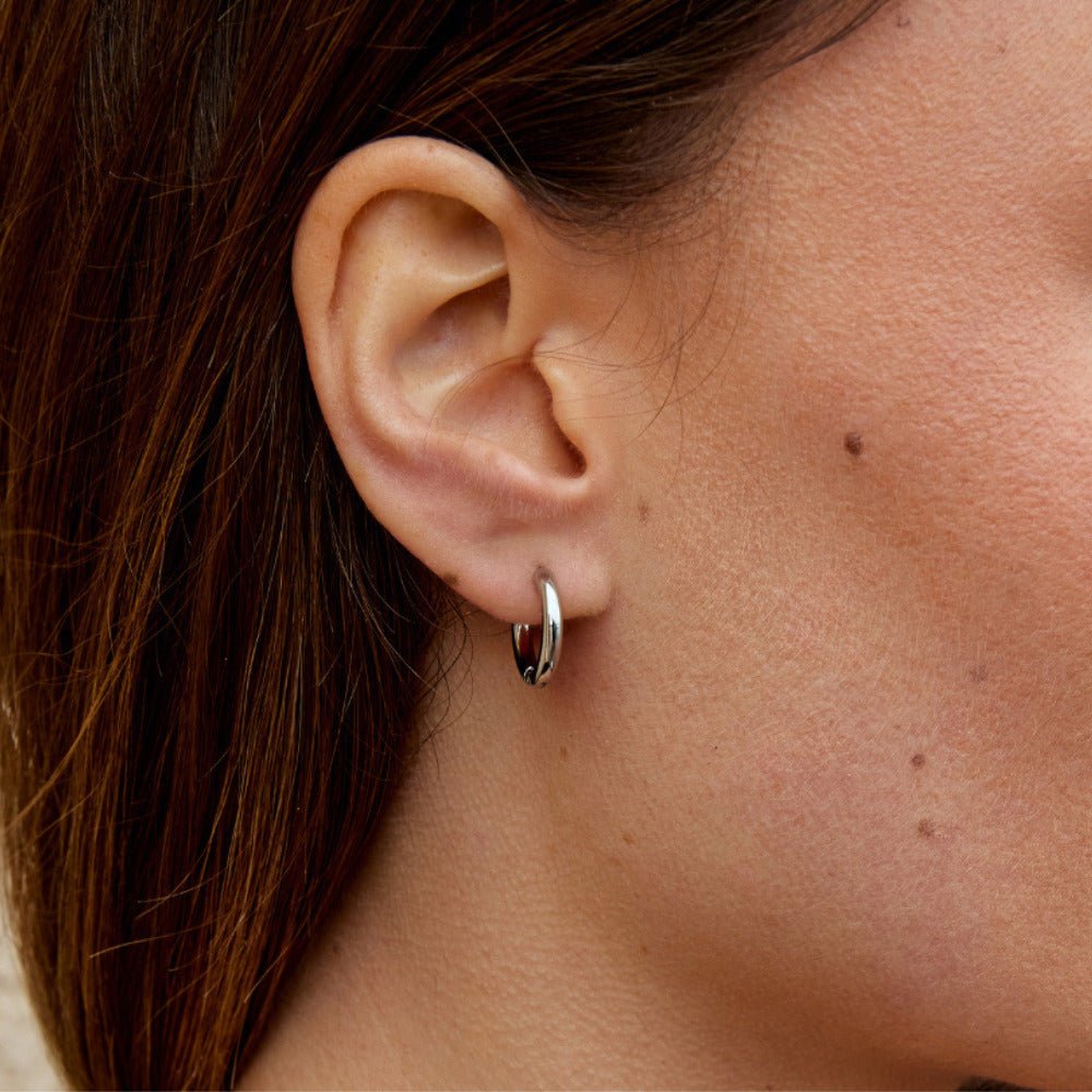 Arctic Silver Hoop Trio – FIORENE