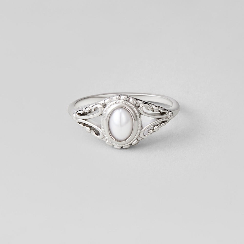 Silver Victorian Pearl Ring – FIORENE