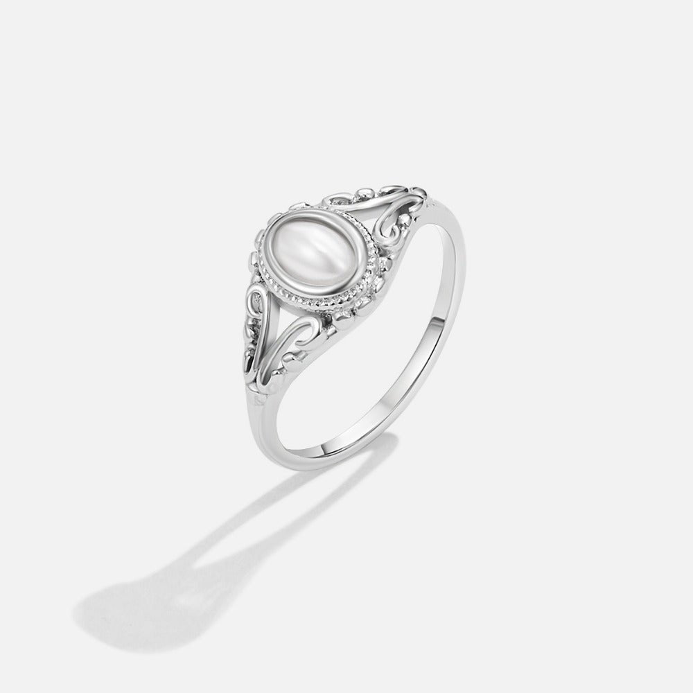 Silver Victorian Pearl Ring – FIORENE
