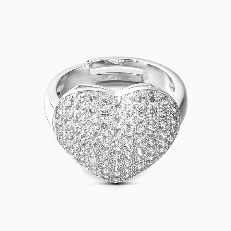 The Hills Heart Charm Ring - FIORENE