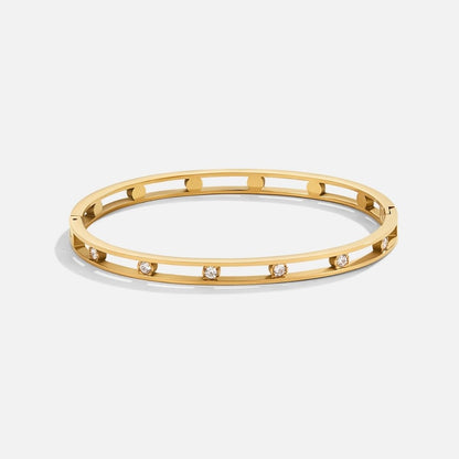 Gilded Prism Open Bangle – FIORENE