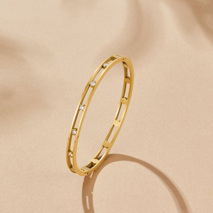 Gilded Prism Open Bangle – FIORENE