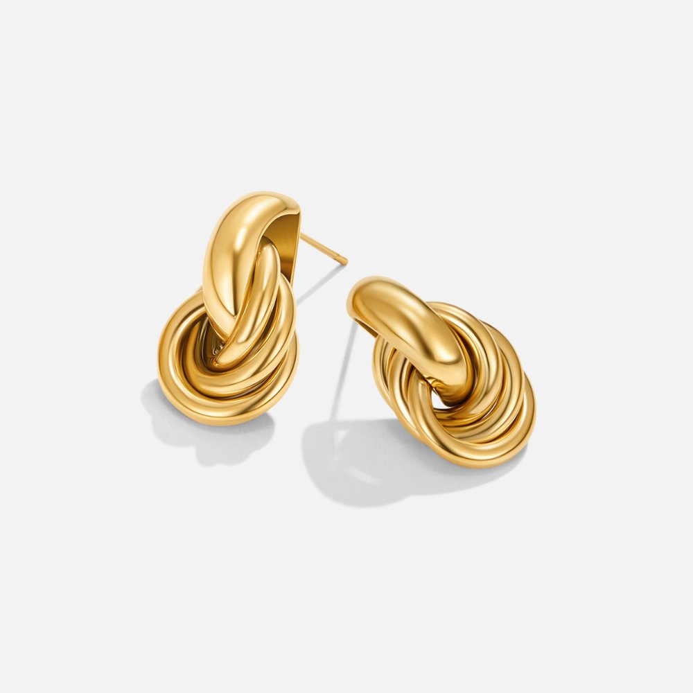 Knotted Gold Earrings – FIORENE