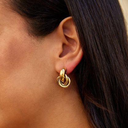 Knotted Gold Earrings – FIORENE