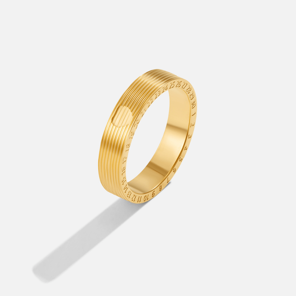 Stellar Polished Grooved Ring – FIOREN