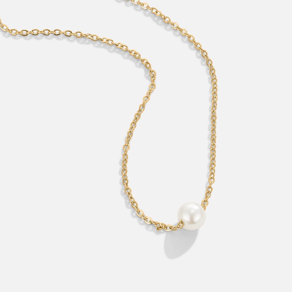 Luminous Minimalist Golden Pearl Strand – FIORENE