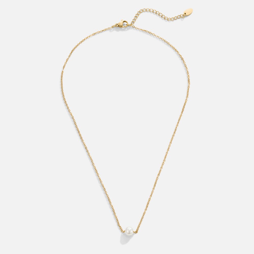 Luminous Minimalist Golden Pearl Strand – FIORENE