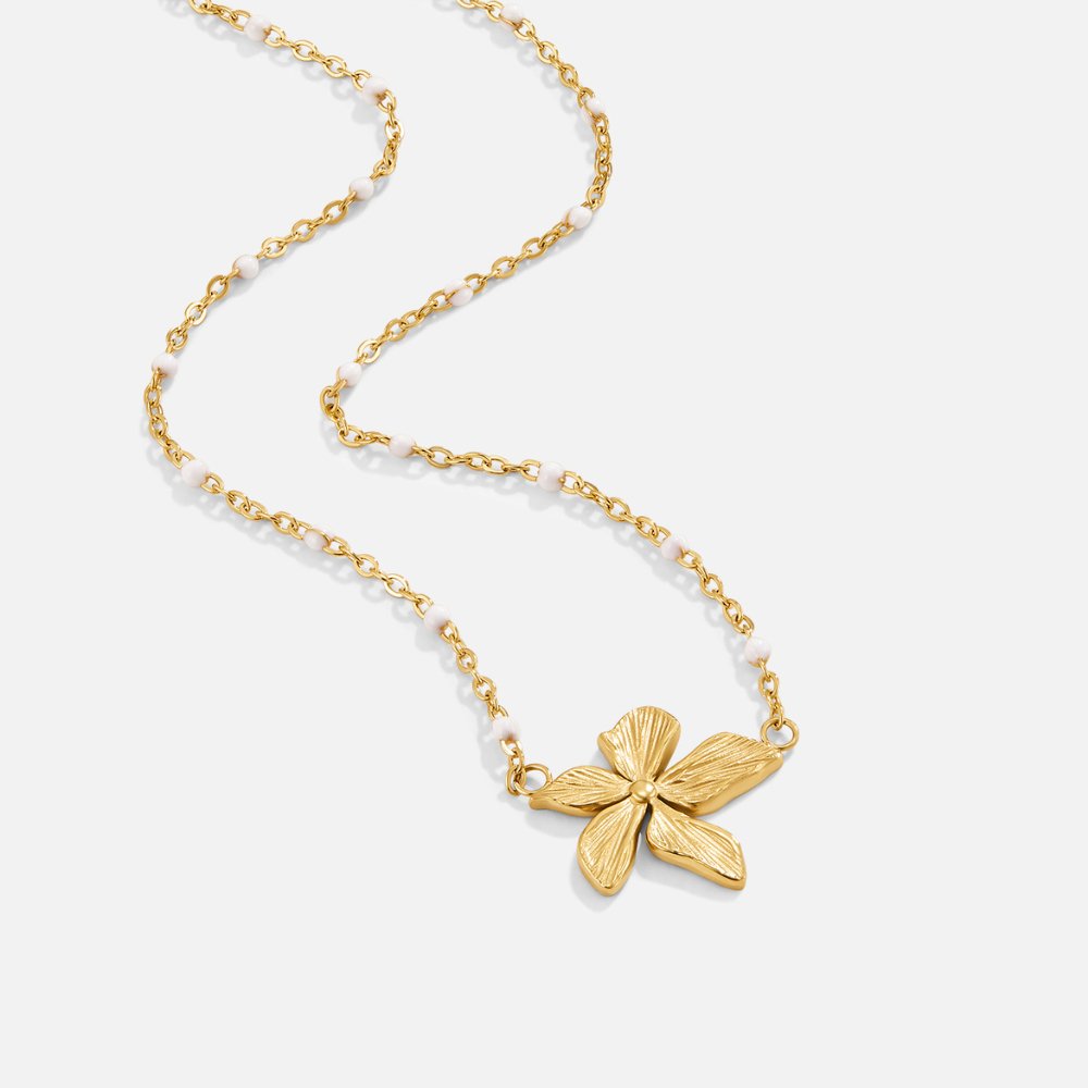Radiant Gilded Flower Necklace – FIORENE