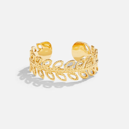 Minimalist Foliage Statement Ring – FIORENE
