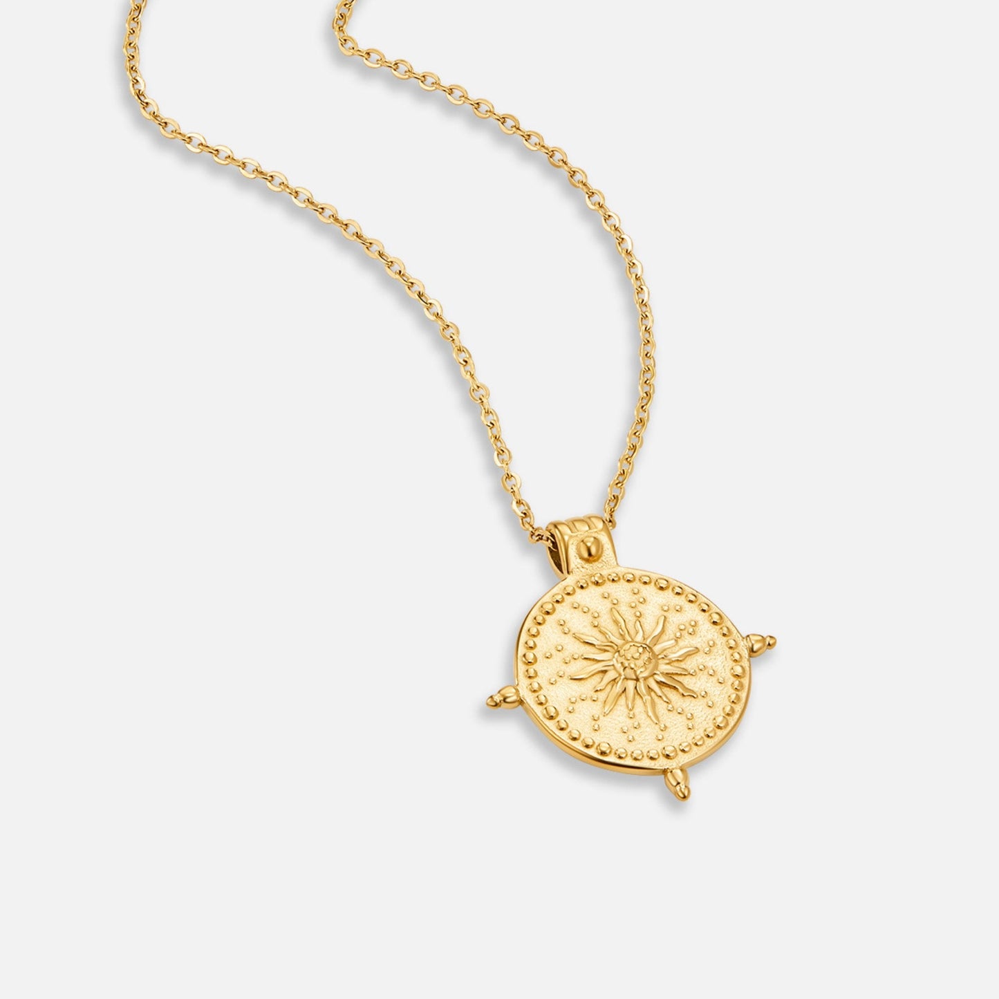 Golden Solstice Relief Necklace – FIORENE