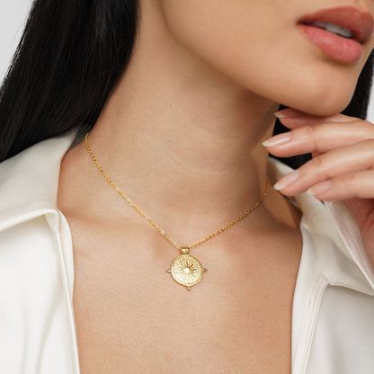 Golden Solstice Relief Necklace – FIORENE
