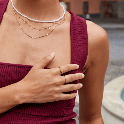 Golden Solstice Emblem Ring – FIORENE