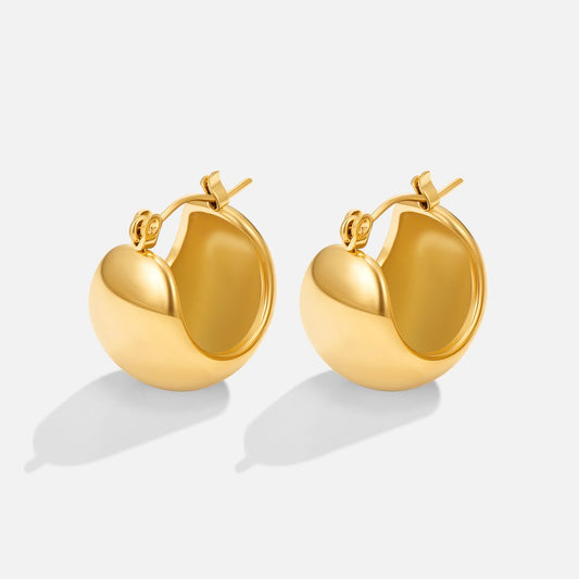 Golden Radiant Dome Earring – FIORENE