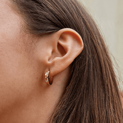 Golden Crystal Earrings – FIORENE