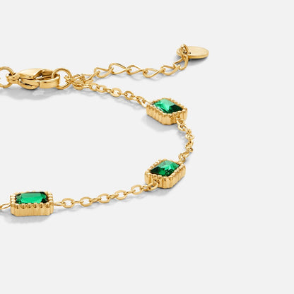 Emerald Radiant Station Bracelet – FIORENE