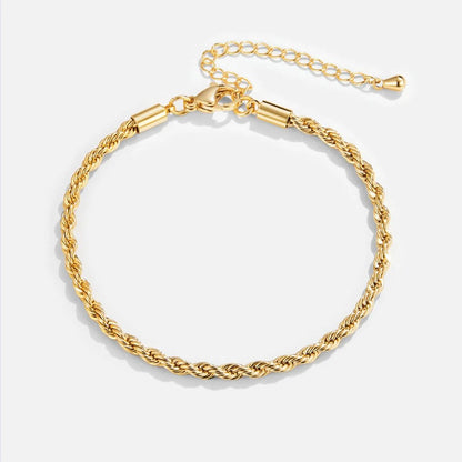 Golden Minimalist Spiral Link Bracelet – FIORENE