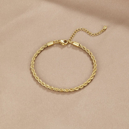 Golden Minimalist Spiral Link Bracelet – FIORENE