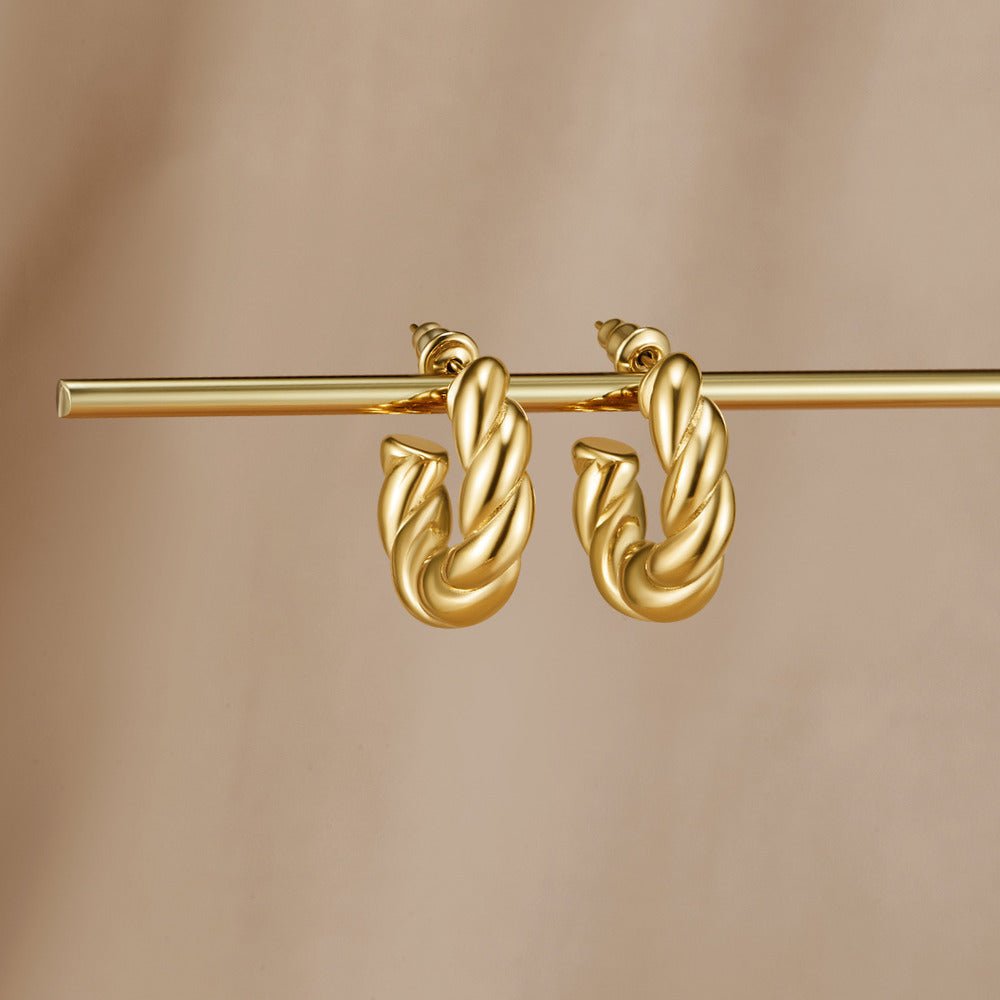 Noble Spiral Flare Earrings – FIORENE