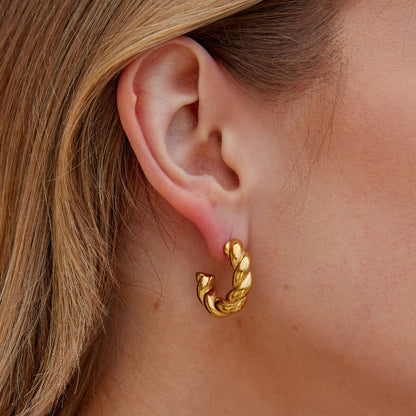 Noble Spiral Flare Earrings – FIORENE