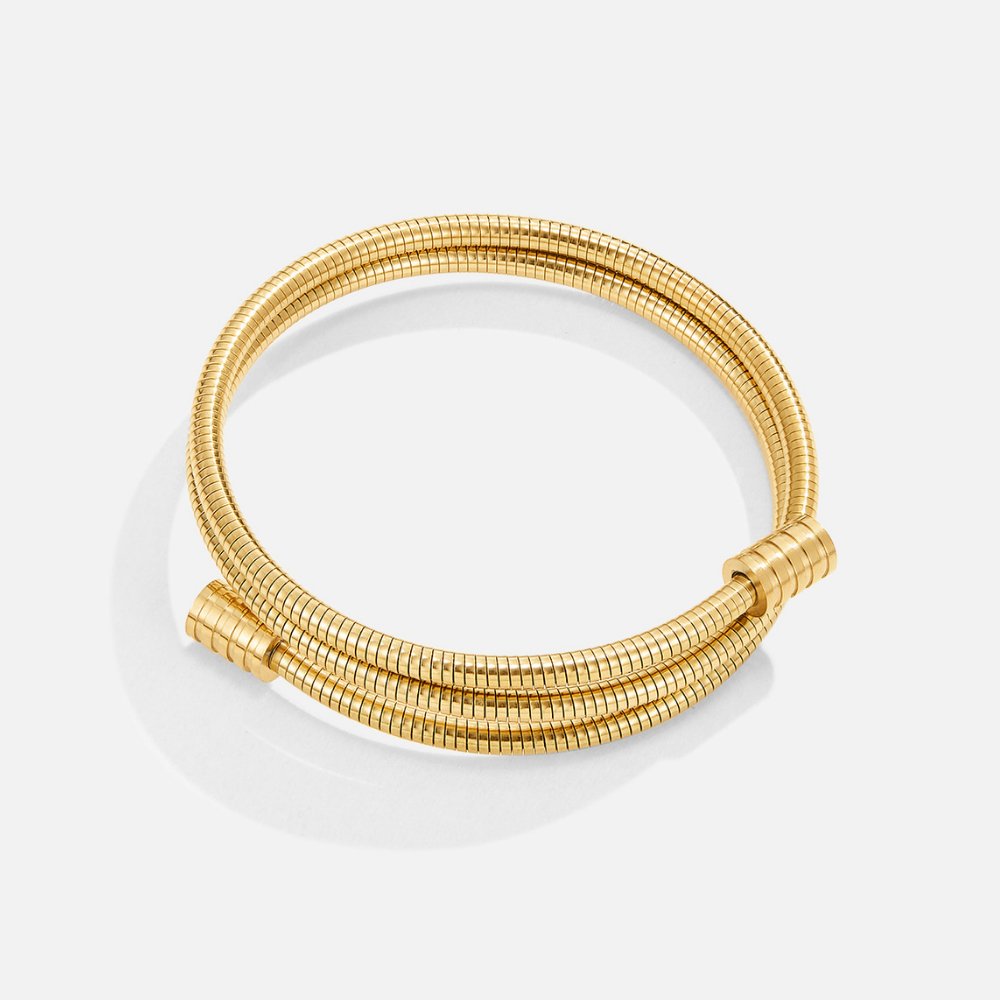 フレキシブル・ゴールデンコイルブレスレット – FIORENE