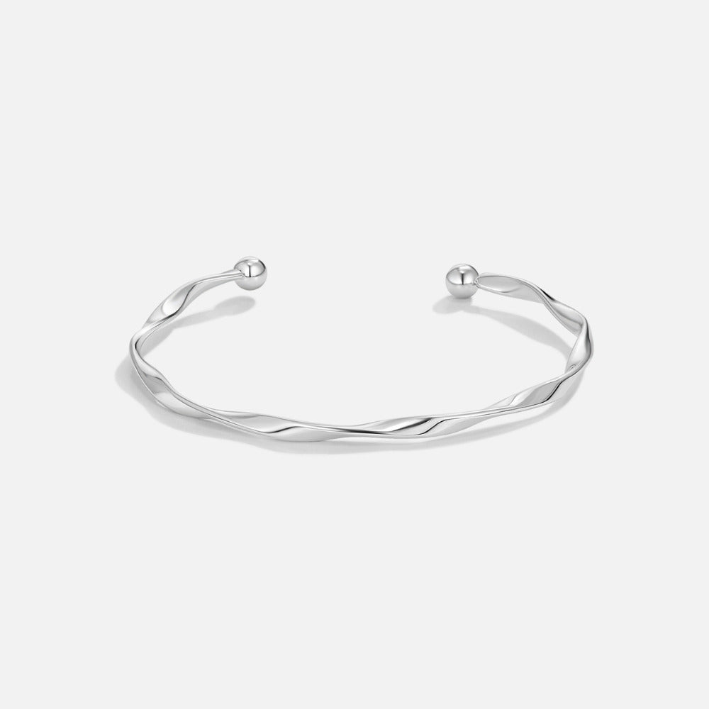 Silver Helix Twist Bracelet – FIORENE