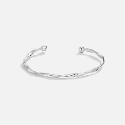 Silver Helix Twist Bracelet – FIORENE