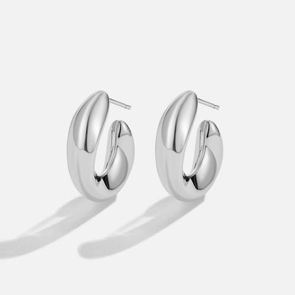 Silver Radiant Dome Earring – FIORENE