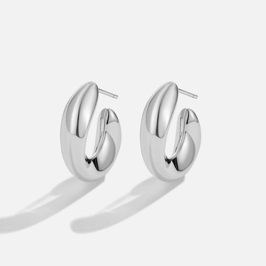 Silver Radiant Dome Earring – FIORENE