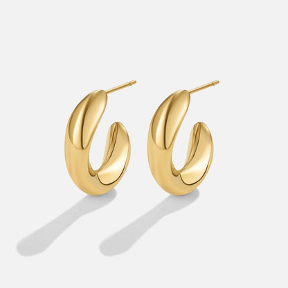 Polished Fluidity Hoop Earring – FIORENE