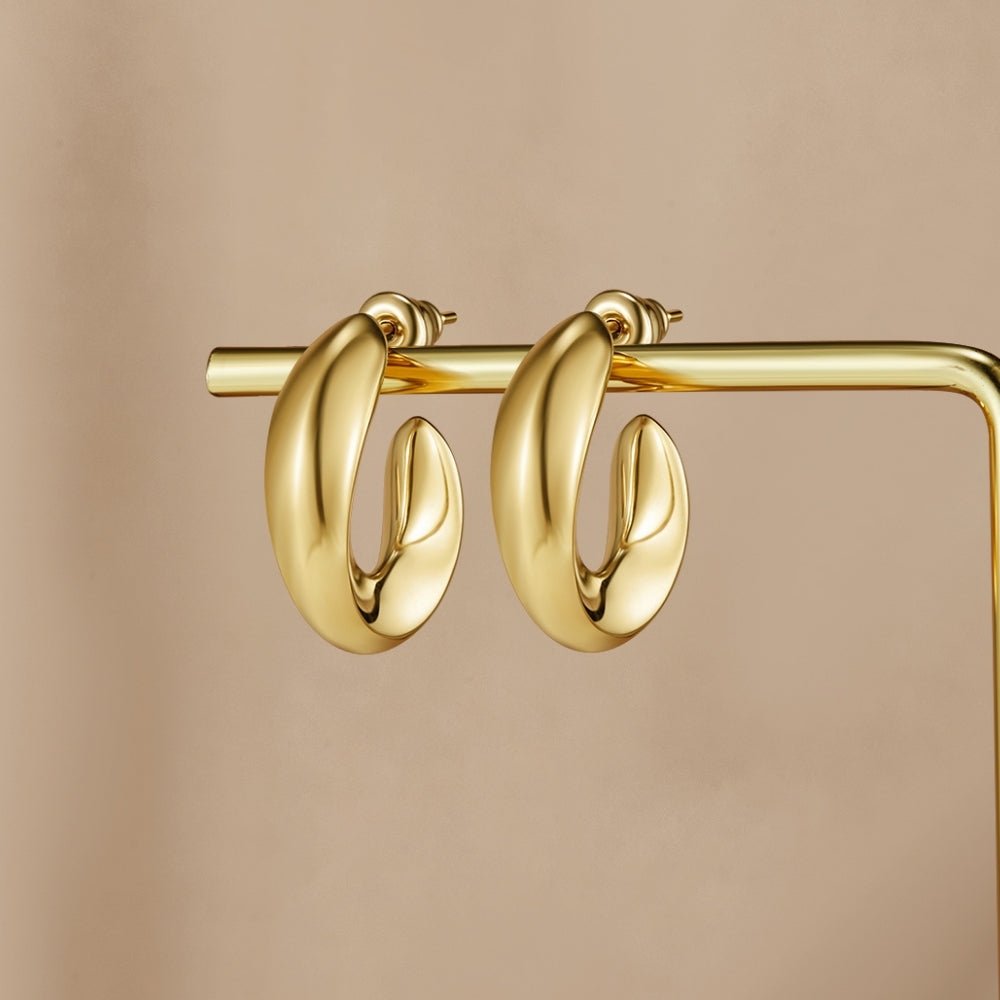 Polished Fluidity Hoop Earring – FIORENE