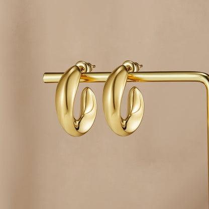 Polished Fluidity Hoop Earring – FIORENE
