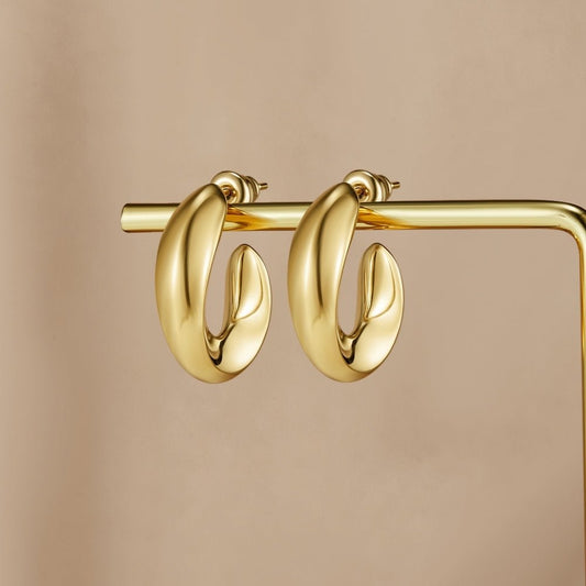 Polished Fluidity Hoop Earring – FIORENE