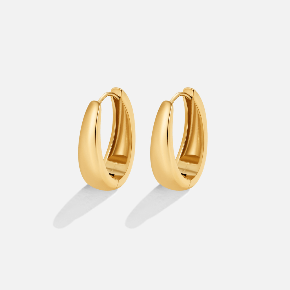 Stellar Architectural Golden Earrings – FIORENE