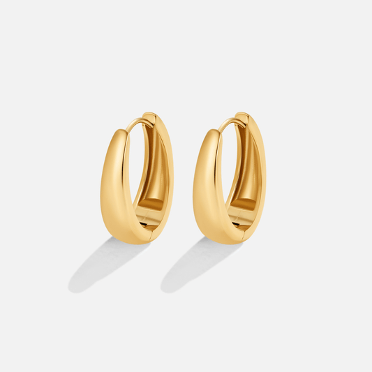 Stellar Architectural Golden Earrings – FIORENE