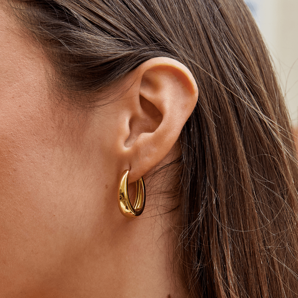 Stellar Architectural Golden Earrings – FIORENE