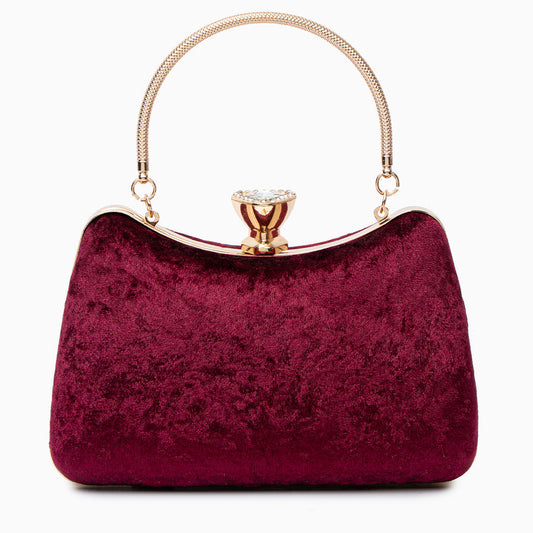 Velvet Ruby Crown Clutch – FIORENE