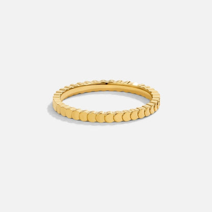 Minimalist Scalloped Gold Ring – FIORENE