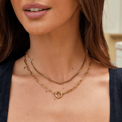 Golden Unity Link Necklace – FIORENE