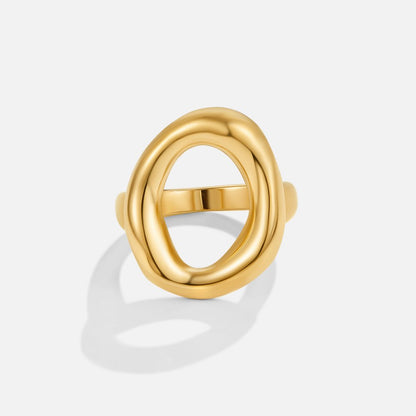 Luminous Sculpted Hollow Ring – FIORENE