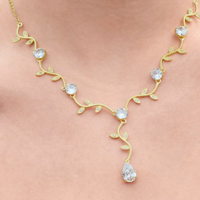 Golden Blossom Necklace Set – FIORENE