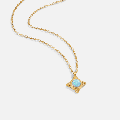 Celestial Azure Compass Necklace – FIORENE