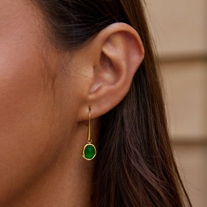 Emerald Organic Drop Earring – FIORENE