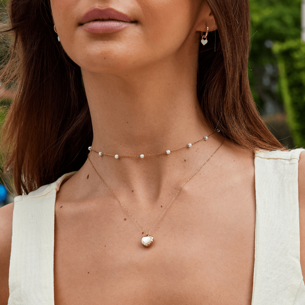 Pearl Heart Necklace – FIORENE