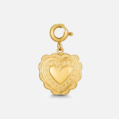 Scalloped Heart Charm – FIORENE