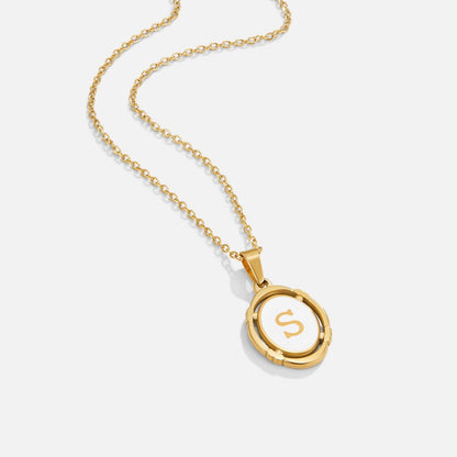 Mother-of-Pearl Initial Necklace – FIORENE