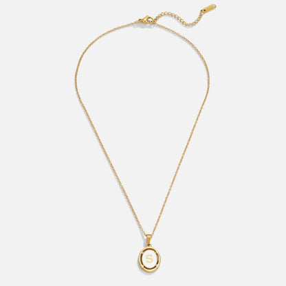 Mother-of-Pearl Initial Necklace – FIORENE