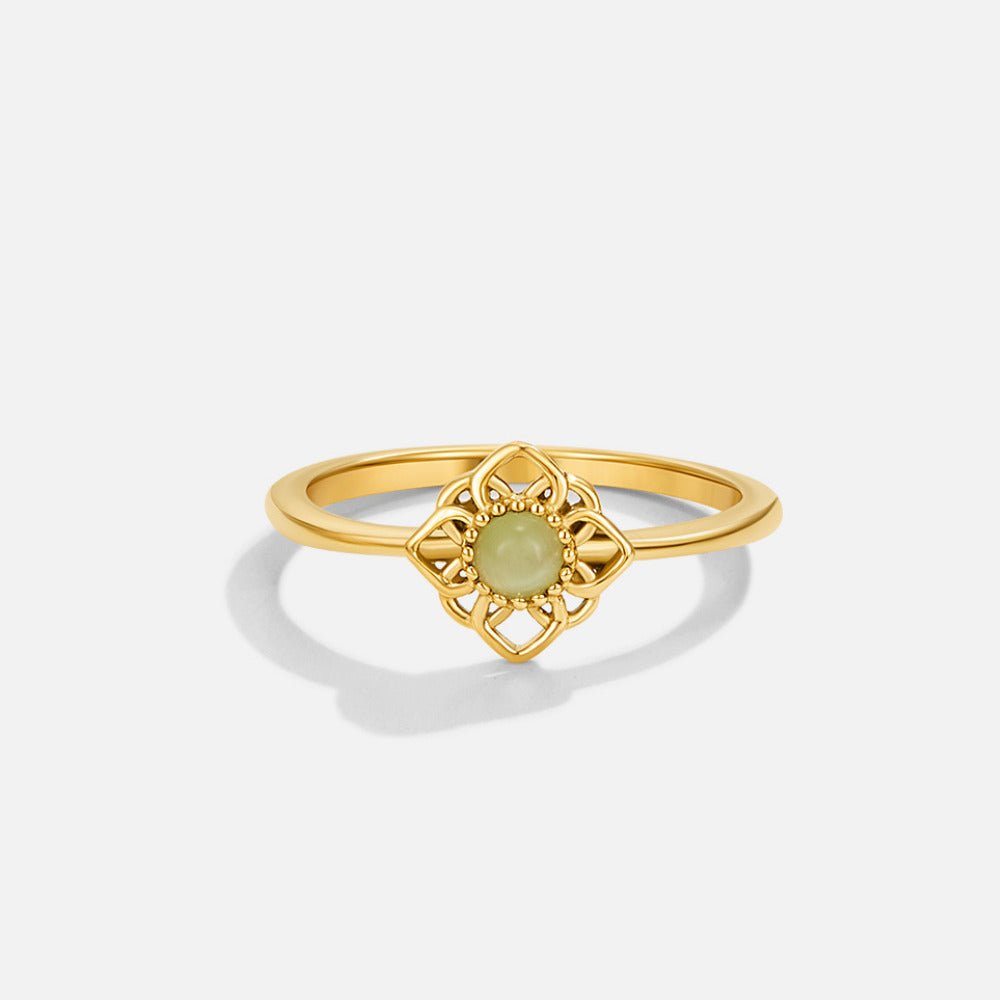 Gilded Jadeite Ring – FIORENE