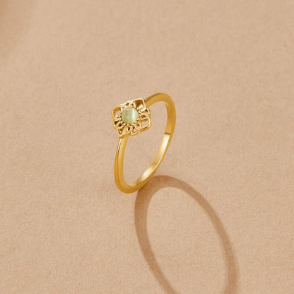 Gilded Jadeite Ring – FIORENE