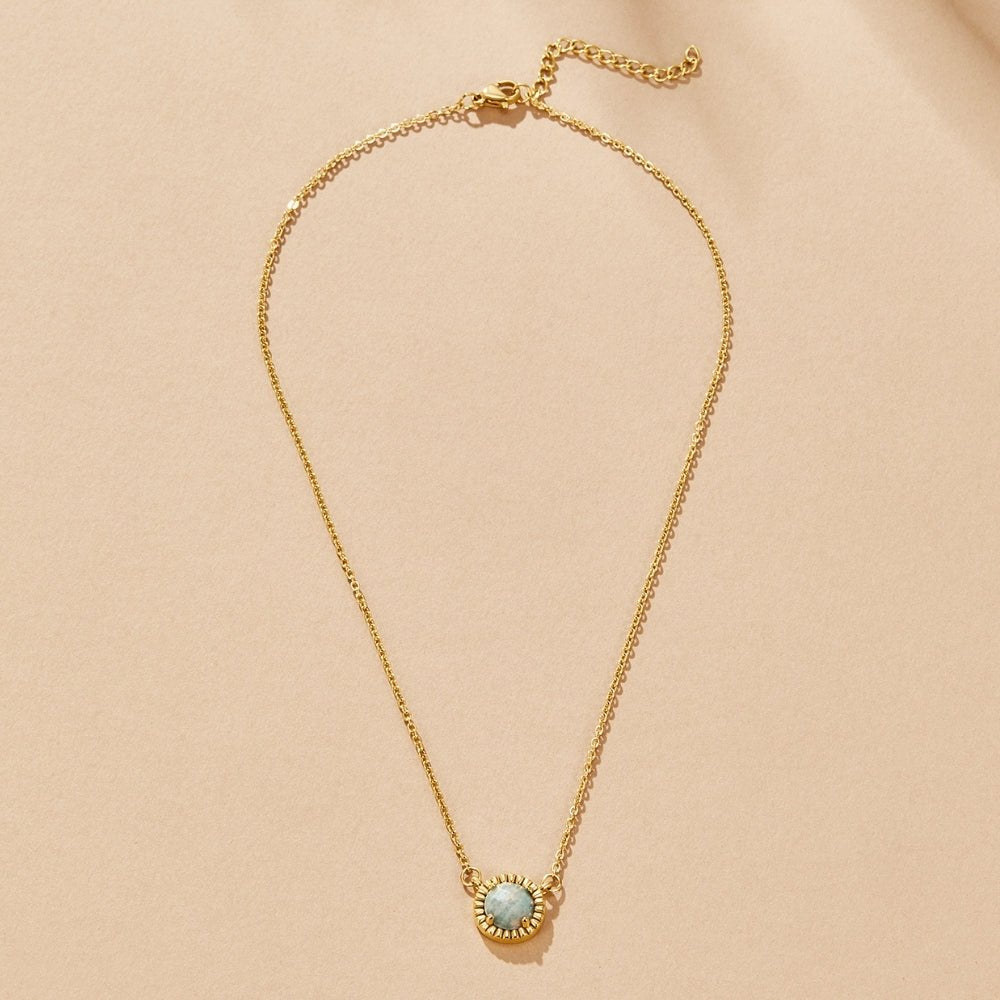 Amazonite Gilded Shore Necklace – FIORENE
