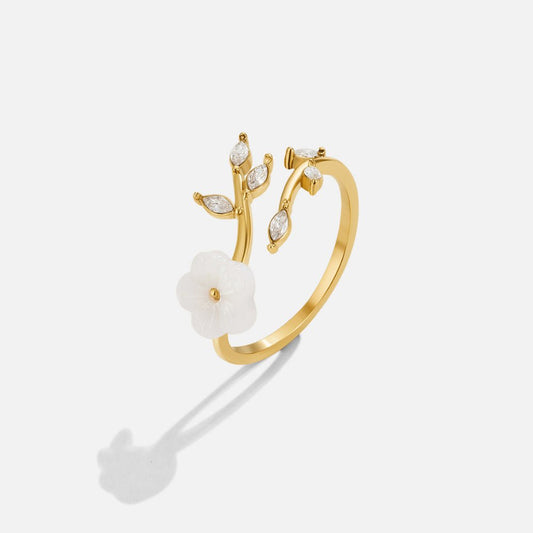 Gilded Blossom Branch Ring – FIORENE